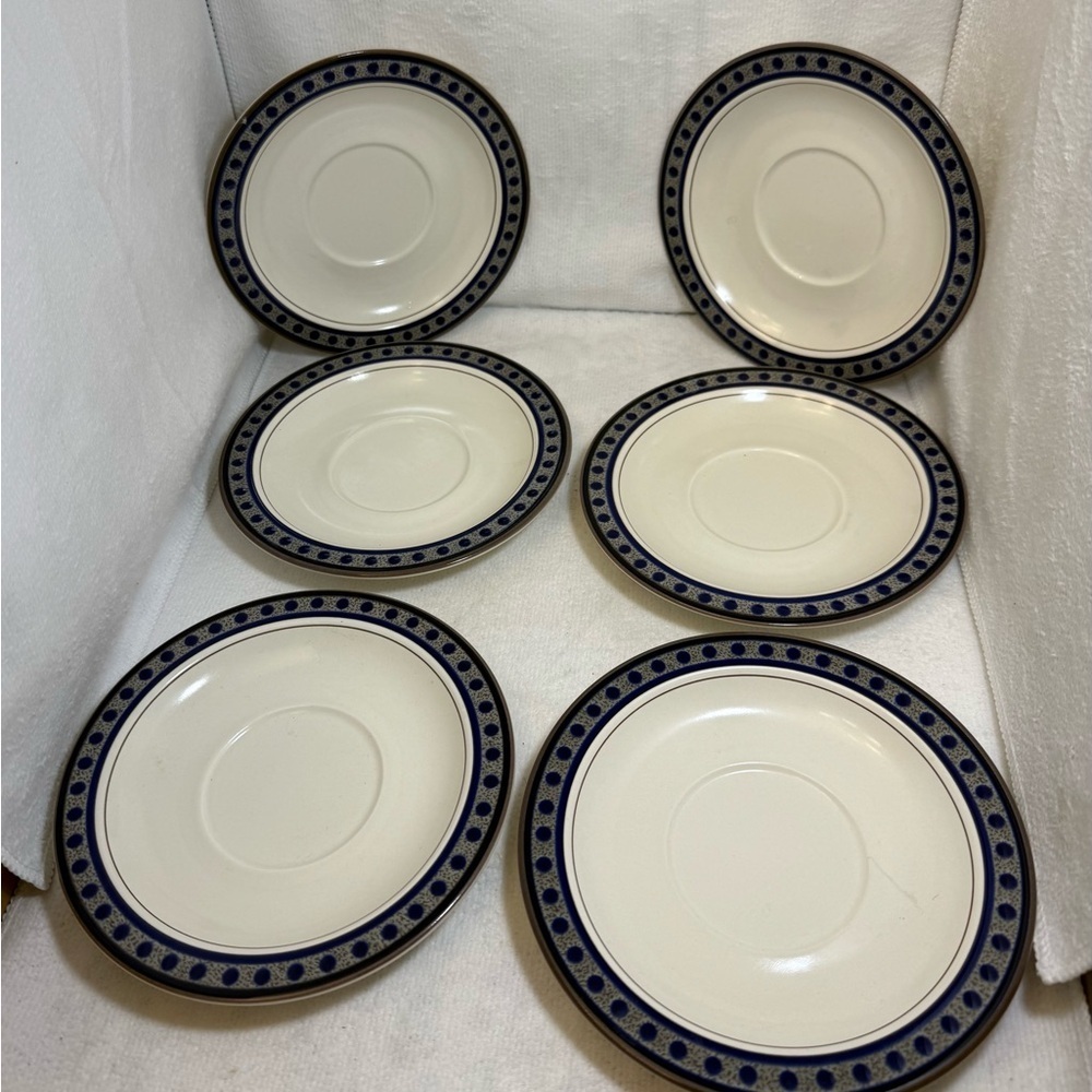 6/Mikasa Saucer “Potters Touch” #CB009 Color Aztec Blue